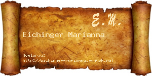 Eichinger Marianna névjegykártya